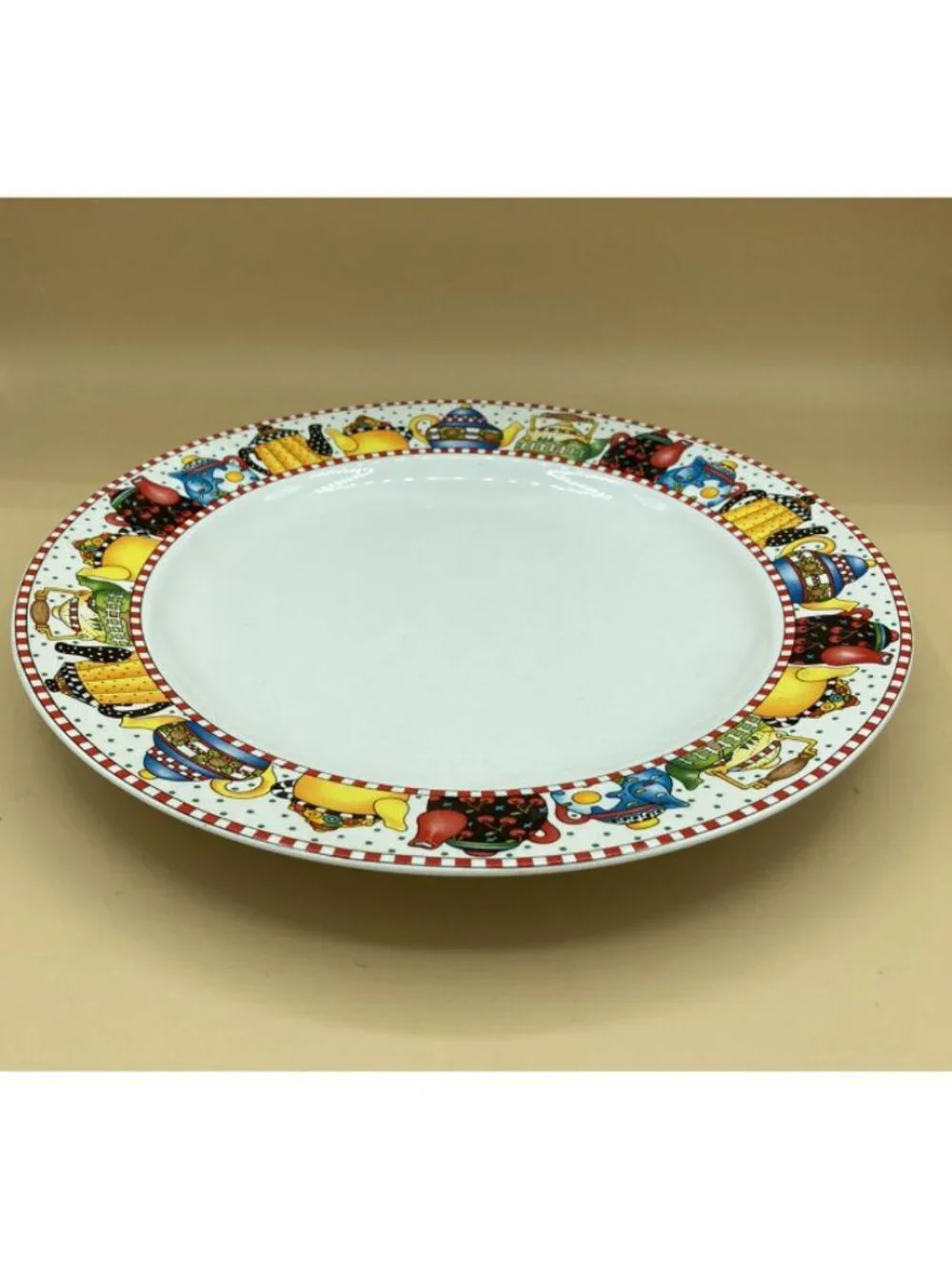 Mary Engelbreit Afternoon Tea 12.5” Charger Plate by Sakura 1994 At Home